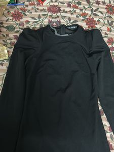 Chic Black Puff Sleeve Dress