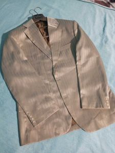 Men's Pinstripe Blazer(Beige Colour)