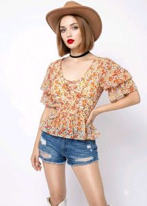 SALE zara peplum top
