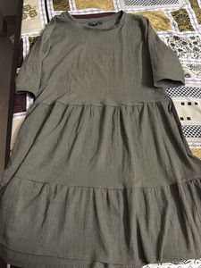 Boho Tiered Olive Green Dress