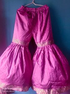 Vibrant Purple Kurta Set with Sharara