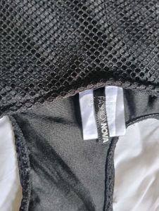 Black Textured Bikini Top