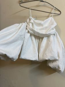 Off-Shoulder White Peplum Top negotiable