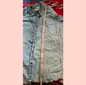 Wrangler Denim Cotton Shirt For Women