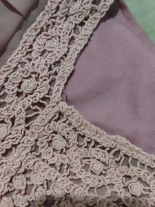 Cropped Crochet Lace Puff Sleeve Top