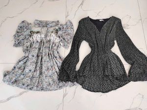 Chic Floral &amp; Geometric Print Tops