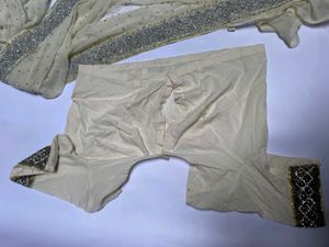 cream designer stud heavy saree