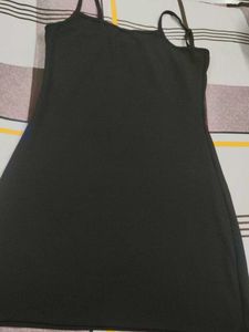 Simple Black Spaghetti Strap Dress