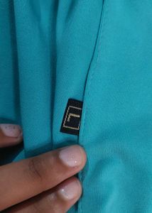 Polyester Cyan Shorts