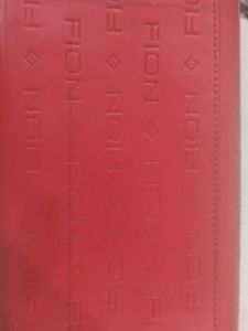 Red Chain Strap Clutch