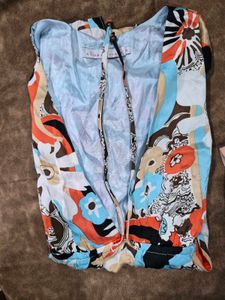 Retro Floral Print Kimono Dress