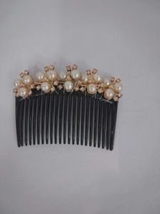 set of two Elegant Pearl & Rhinestone Hair Comb