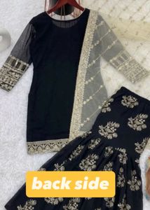 Elegant Black &amp; Gold Sharara 💛