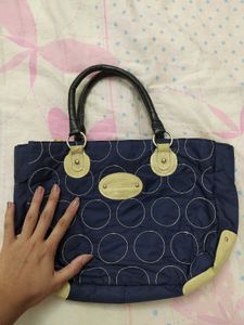 Navy Blue Contrast Handbag