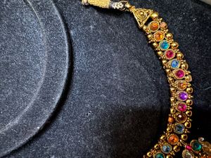 Elegant Multi-Color Stone Necklace Set