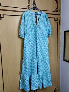 Backless Mango Flared Dress