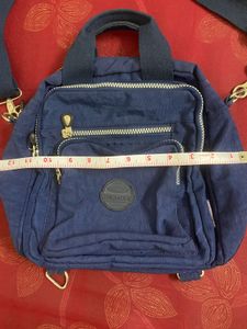 Vinatge Y2K Blue Nylon Backpack/ Crossbody Bag