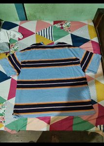 oversized Striped Blue T-Shirt