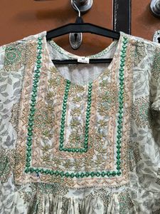 Embroidered Cotton Kurta
