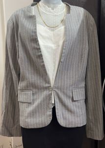 Chic Striped Blazer for Women