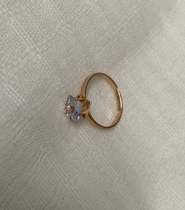 Minimalist Rose Gold Toned Diamond Ring