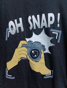 Black Unisex Free-Size Tshirt OH SNAP