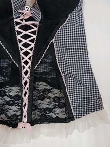 Cute Gingham Corset Top