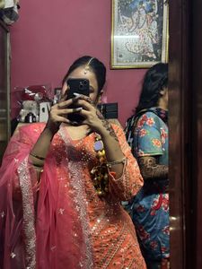 Beautiful Orange &amp; Pink Lehenga Choli❤️