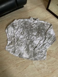 Men's Graphic Print Button-Up Shirt