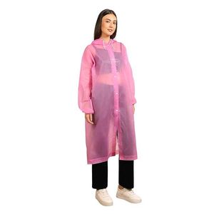 Pink Transparent Raincoat Rainwear