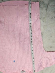 S. Polo Assn. Pink Cable Knit Sweater