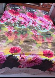 Vibrant Floral Print Bedsheet