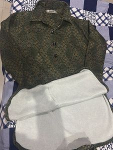 Patterned Shirt and Palazzo Set