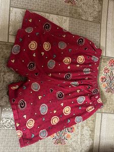 Cute Swirl &amp; Heart Print Pajama Shorts