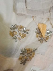 Embroidered saree with blouse