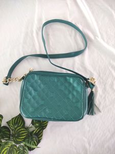 Kleio Sea Green Plain Sling Bag (Women's)