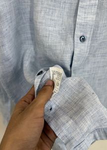 Light Blue Textured Men's Shirt