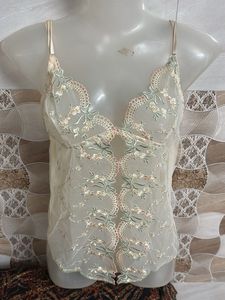 Sheer Embroidered Camisole Top