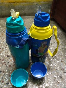 Used 2 Children School Waterbottle