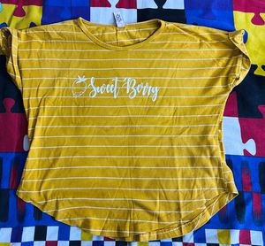 Yellow Striped "Sweet Berry" T-Shirt