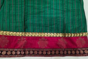 Elegant Green Kurta Set with Maroon Pants
