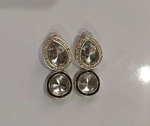 Elegant Drop Earrings with Crystal Accents