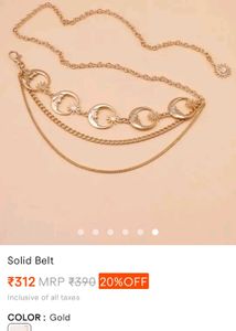 Savana Gold Moon and Star Chain Belt