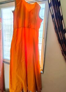 🧡Elegant Flared Orange gown👗
