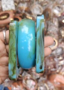 Chic Blue & Green Swirl Bangles