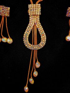 Sparkling Pendant Necklace and Earrings Set