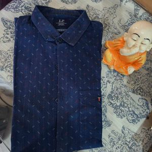 Men's Blue Printed Shirt super slim fit M size