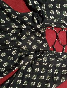 Floral Print Dress w/ Open Back