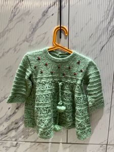 2 Cute Knitted Baby Dresses