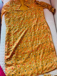 Embellished plazo kurta set